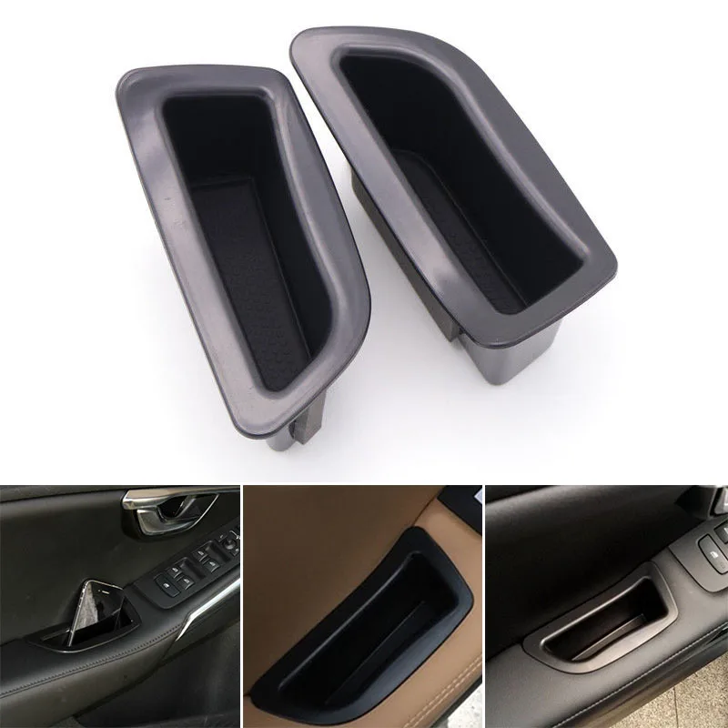 Для Volvo V40 коробка держатель для хранения дверей черный 2 шт 2013 2018 Органайзер