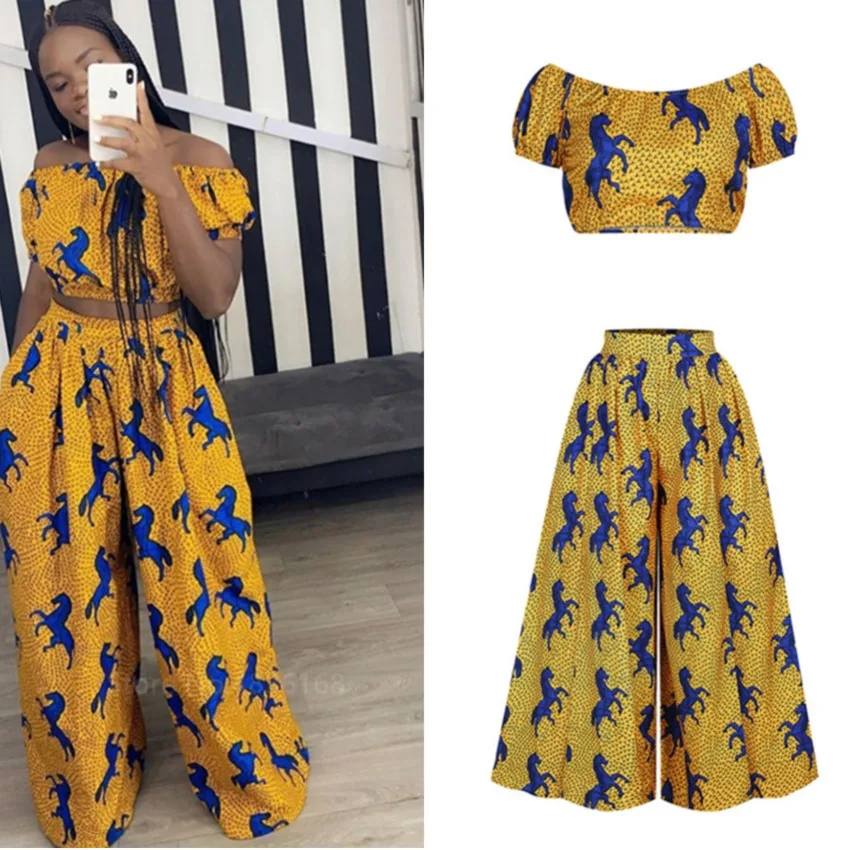 Горячая Распродажа 2021 Африканское платье для женщин топ с открытыми плечами