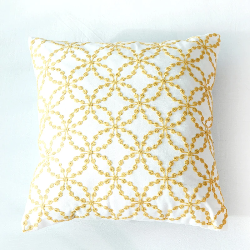 

Наволочки efundeal с вышивкой 45x45 см, хлопок, желтый, синий, розовый, красный