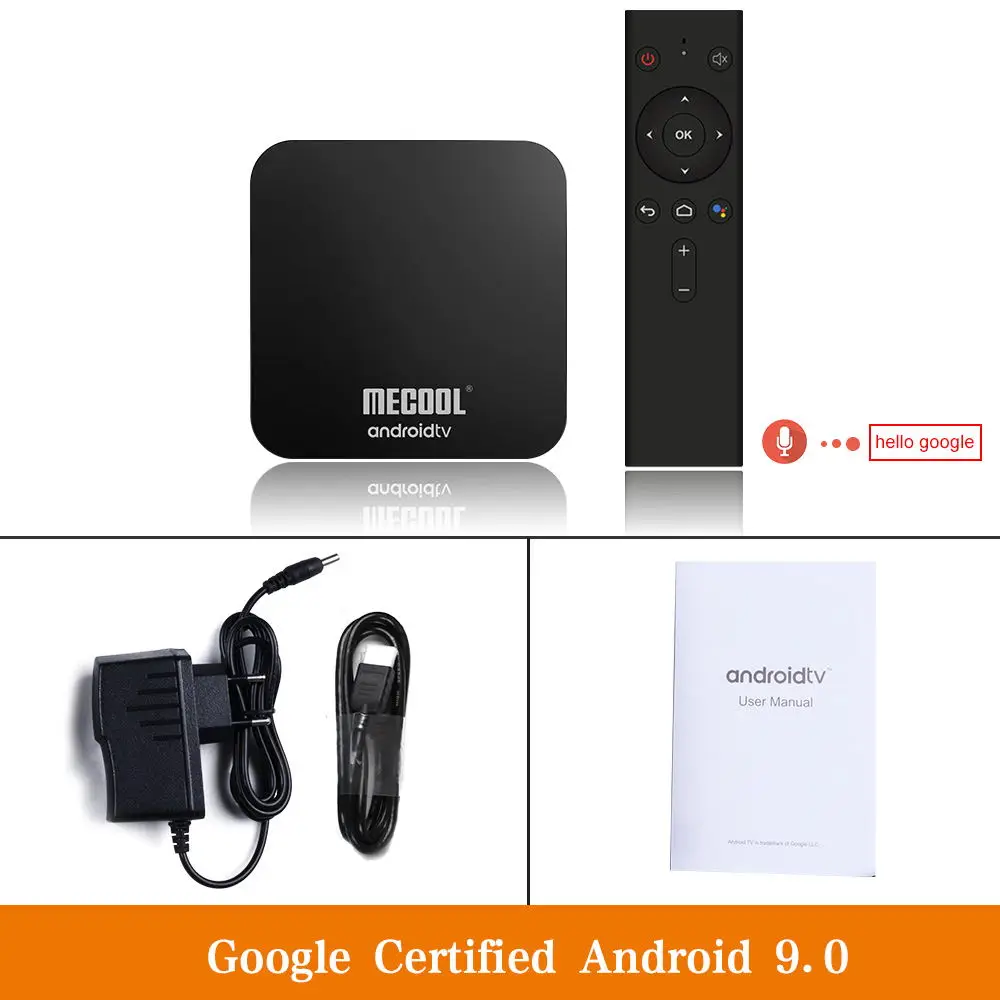 KM9 PRO 2G 16G MECOOL 4G DDR4 128G 64G rom KM3 Android 9,0 ТВ-приставка Amlogic S905X2 2,4G/5G WiFi 4K BT Голосовое управление Google Certified tv Box - Цвет: KM9 PRO 2G 16G