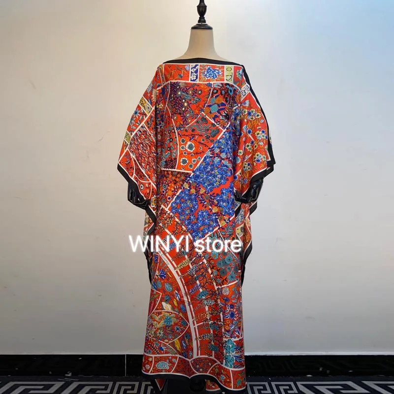 Платье-макси с цветочным принтом и длинным рукавом в стиле бохо | Женская одежда