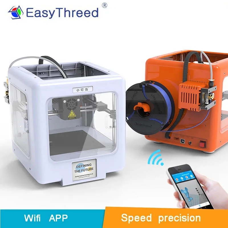 EasyThreed FDM Mini 3D Printer with Screen Desktop Assembled 3D Printing For Kids Children Gift Support WIFI Mobile APP Control