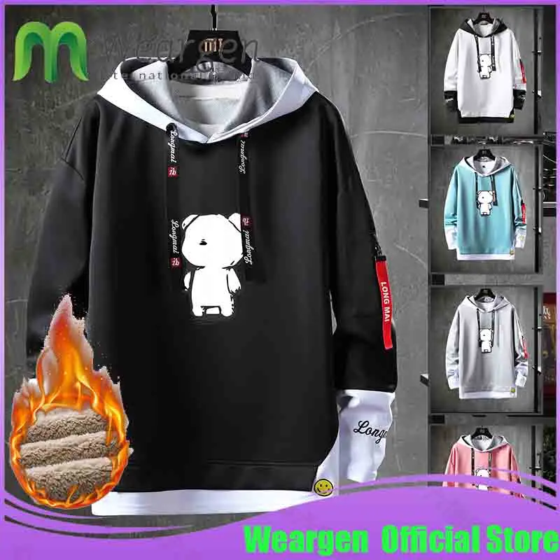 

Толстовки Weargen мужские с рисунком Пикачу, стиль Харадзюку, Karasuno Fly, высокие графические свитшоты унисекс, мужские топы WY7044