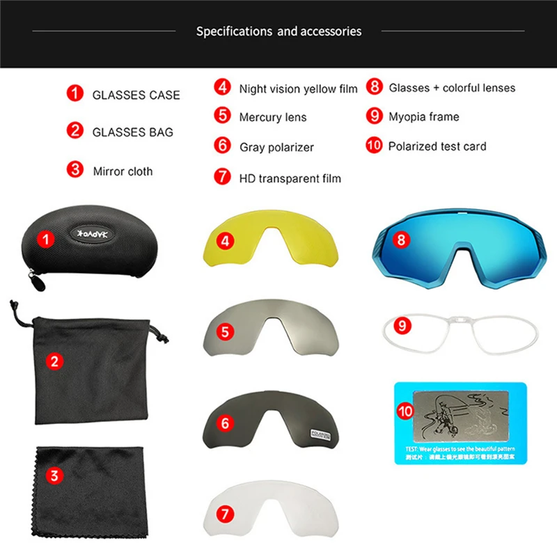 

Riding Cycling Sunglasses Mtb Polarized Sports Cycling Glasses Goggles Bicycle Mountain Bike Glasses Men's Women Cycling Eyewear