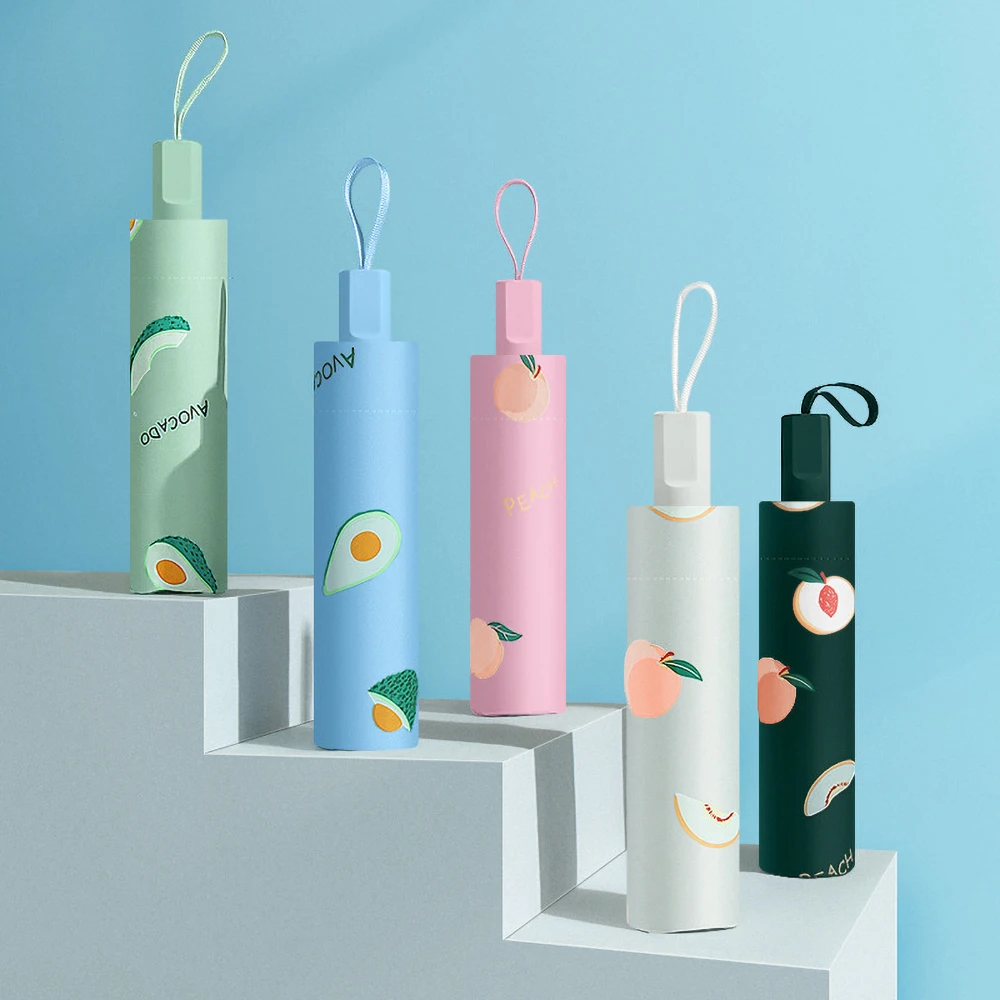 

The New Full-Automatic Parasol Fruit Series Sun Umbrella For Men And Women, UV Protection Sunscreen Folding Umbrella For Girls