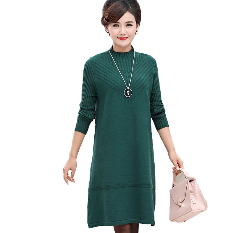 Новинка 2022 осенне-зимнее женское вязаное платье платья-свитеры для женщин