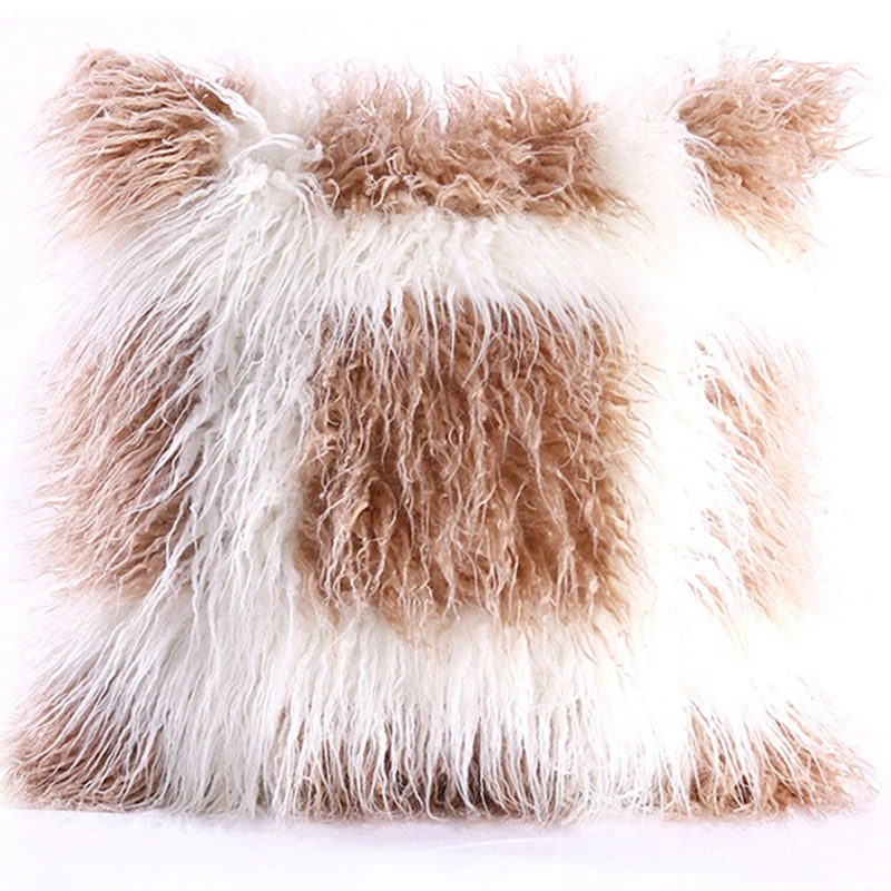 Наволочка на подушку 40*40 см из искусственной шерсти плюшевый Чехол украшение для