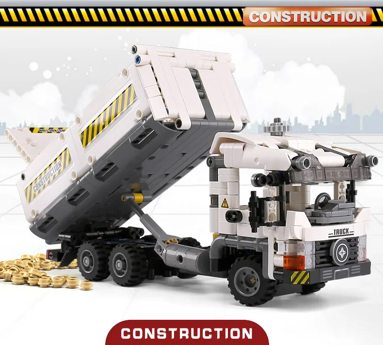 799 шт. Technic Engineering Truck строительные блоки технические автомобильные кирпичи развивающие игрушки DIY для детей MOC совместимы 20005