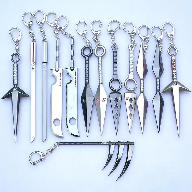 Брелок с символикой Наруто Sasuke Uchiha Kunai оружие меч кулон Akatsuki брелок на цепочке