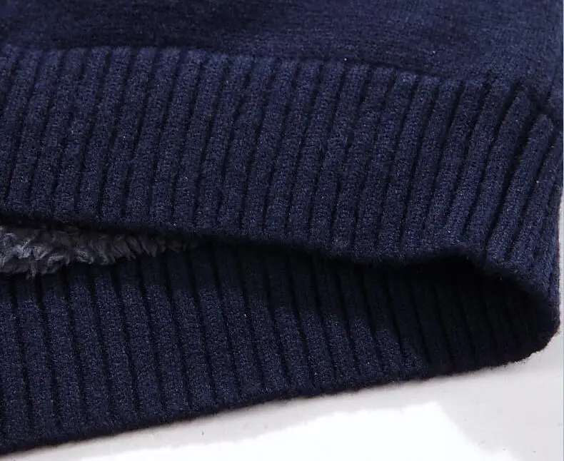 Мужская теплая шерстяная водолазка на молнии кашемировый свитер с объемной