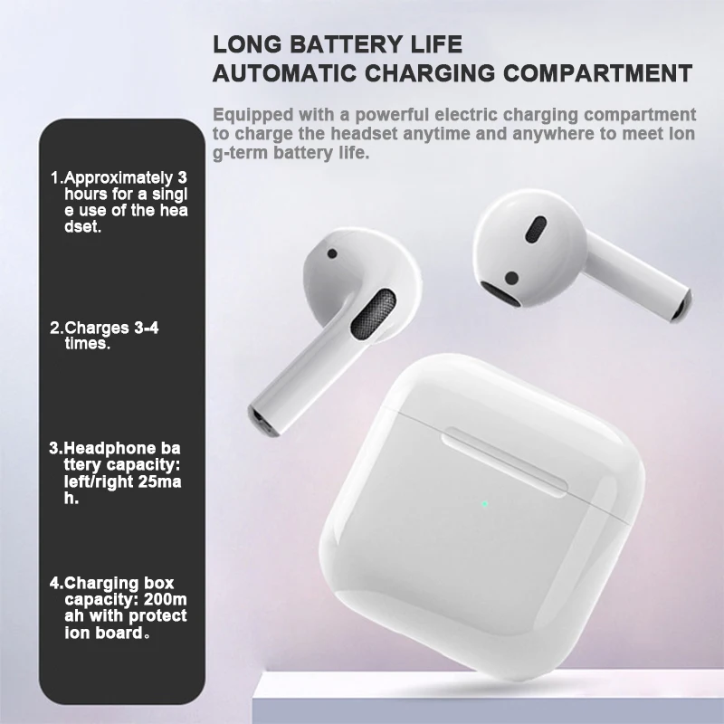 Pro 4 Bluetooth 5 0 наушники TWS HD для звонков беспроводные HiFi Музыка Спортивная Беговая