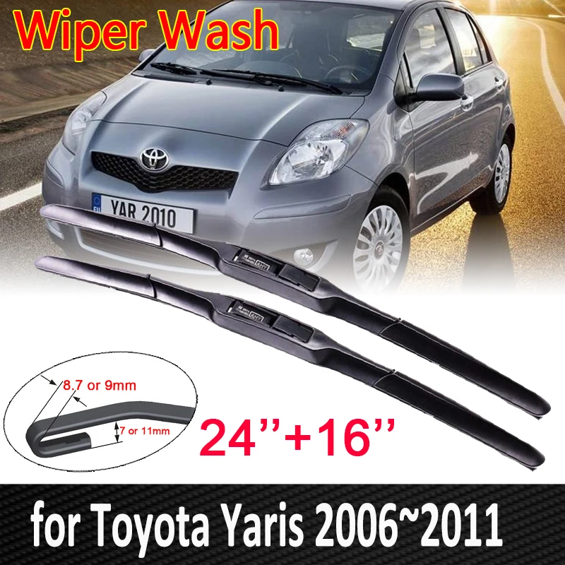 

Щетки стеклоочистителя для Toyota Yaris Vitz XP90 2006 ~ 2011 MK2, передние окно, ветровое стекло, дворники, автотовары 2007, 2008, 2009