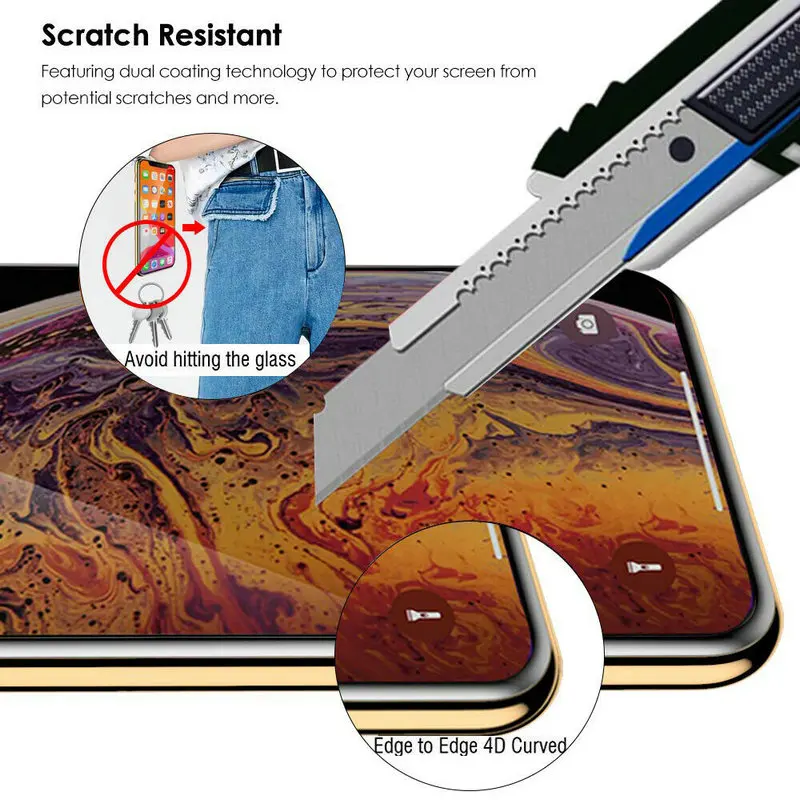 Hot Sell 9D Full Cover Tempered Glass Protector for iPhone 14 13 12 5.4 Pro 6.1 6.7 Inch 11 7 8 Plus X XS Max XR 100 pcs