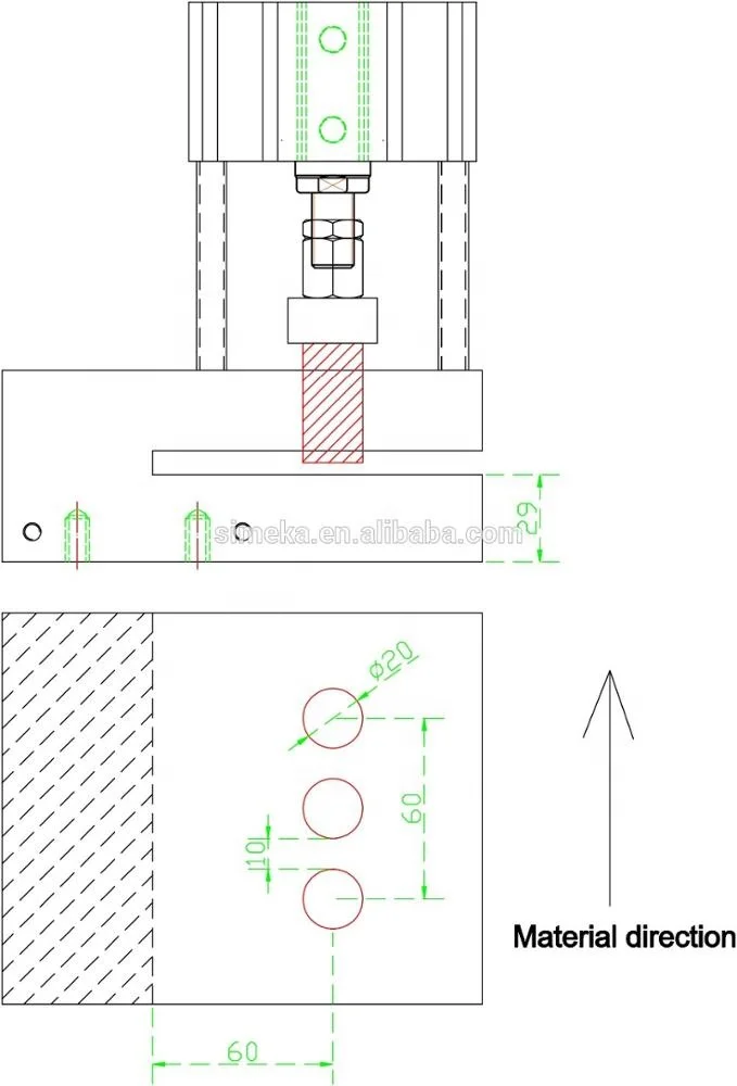 

High quality Pneumatic punching tool for supermarket Laundry Powder bag