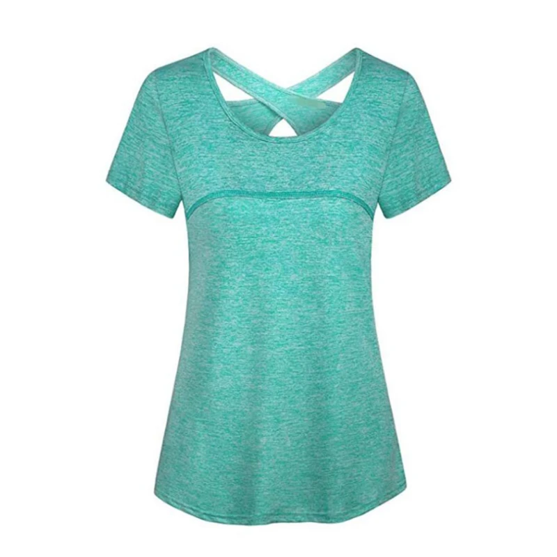 Женские футболки для фитнеса облегающие подходят бега сетчатый топ с коротким