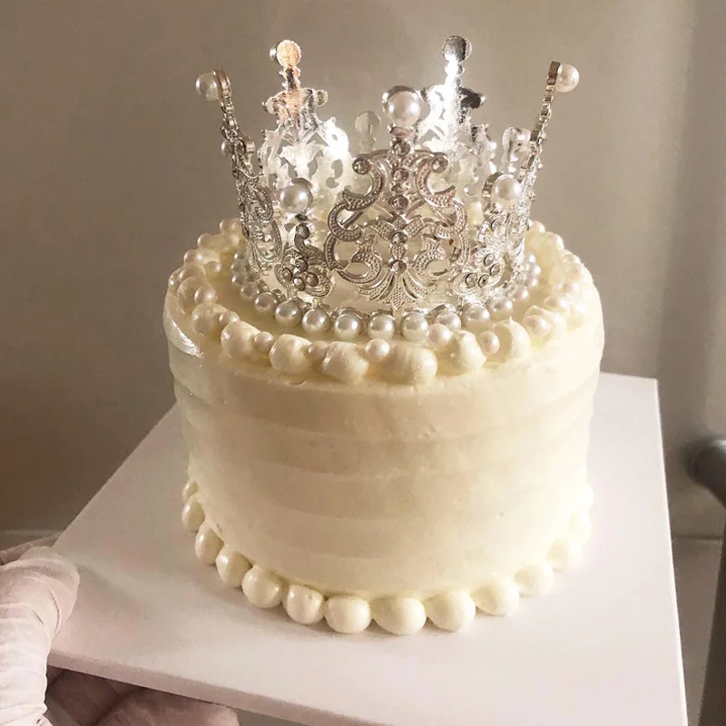 1 шт. жемчужные короны для торта декоративные маленькие тиары хрустальные топы