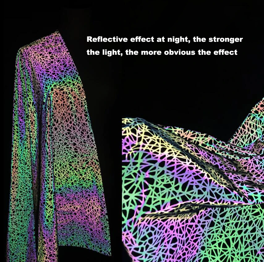 Ткань красочный градиент ткань с принтом личности отражающая полосы фотографии