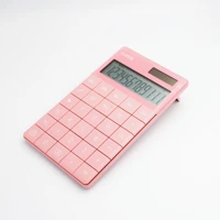 12 digit desktop calculator with large buttons financial accounting tools battery and solar office support