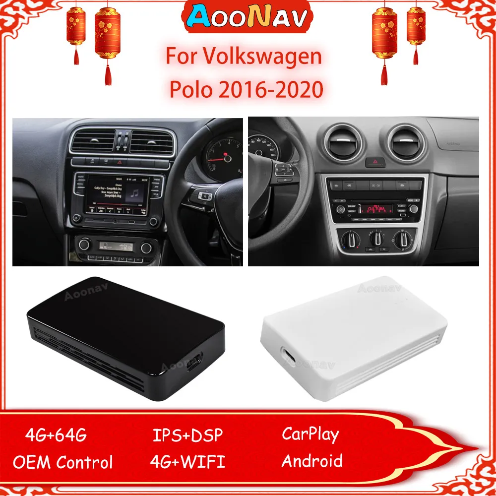 Android10 для Volkswagen Polo 2016-2020 умный блок-адаптер с ии беспроводная зеркальная связь USB