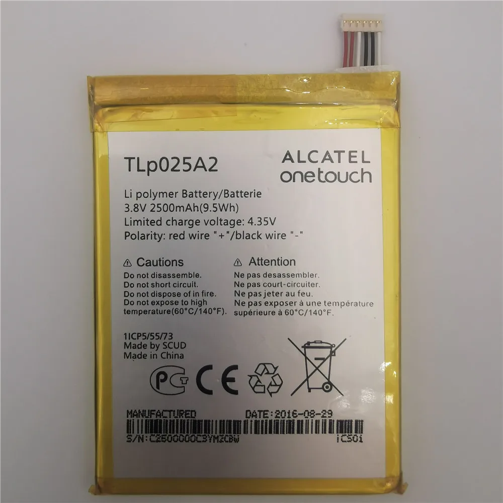 2500 мА/ч Батарея для ALCATEL One Touch Pop 2/ 8008D Idol Mini 6040D 6043D 7047 TCL Y710 Y900 TLp025A1 5054 6043 7043 7044