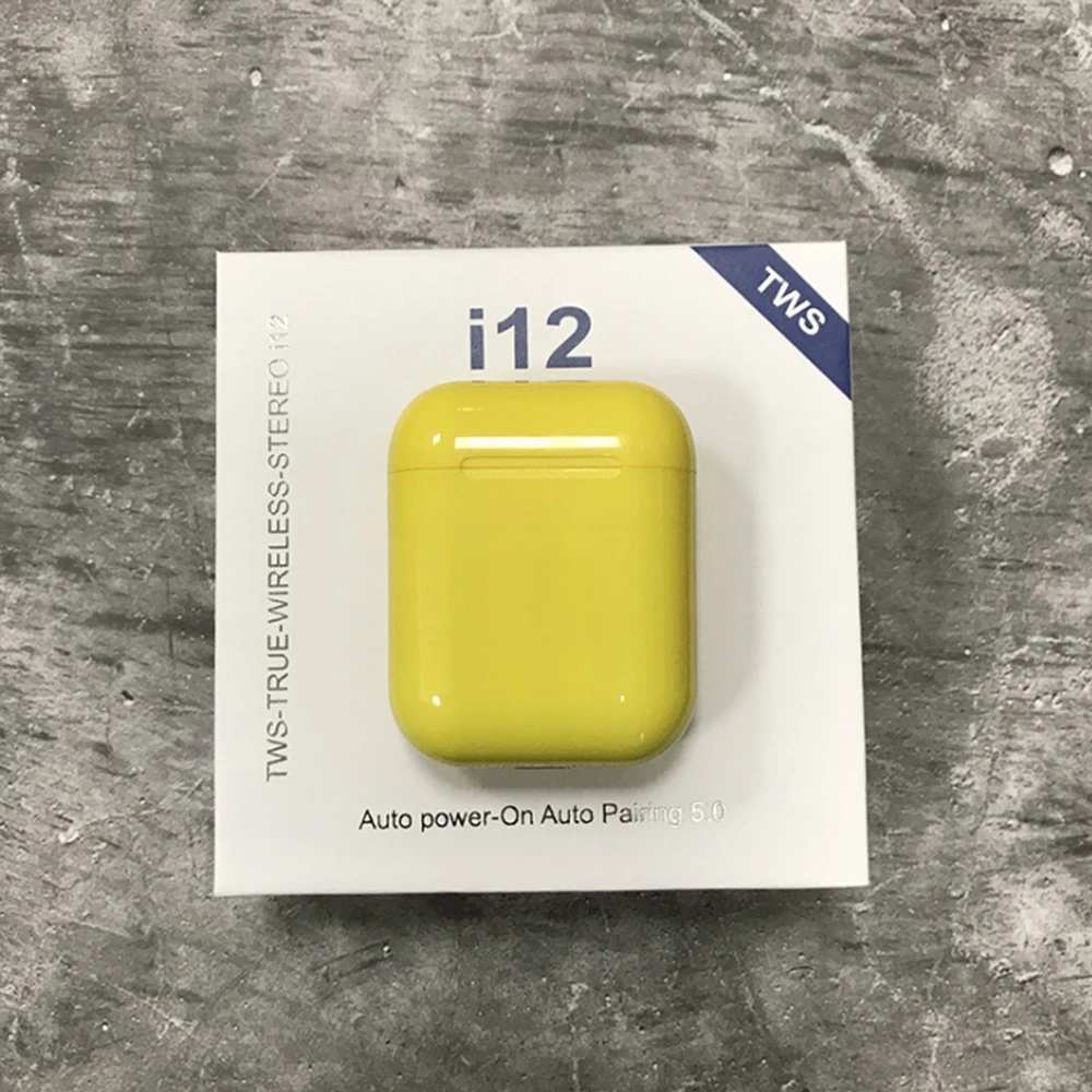 tws i12-yellow TWS i12 i9S Bluetooth наушники беспроводные наушники для Xiaomi Mi Apple Iphone huawei samsung - Цвет: tws i12-yellow