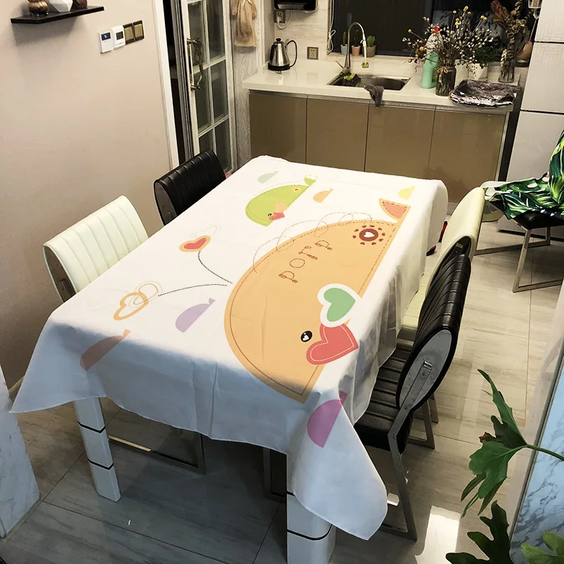 

PVC random printing pattern washable decorative household waterproof tablecloth