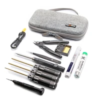 newbeedrone tool kit soldering iron tool storage bag tool handbag power cable tin wire pen wrench tweezers cutting pliers parts