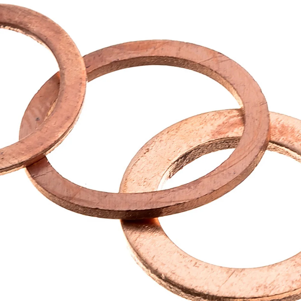 200 шт. шайба медная прокладка болт и гайка набор плоское кольцо уплотнение