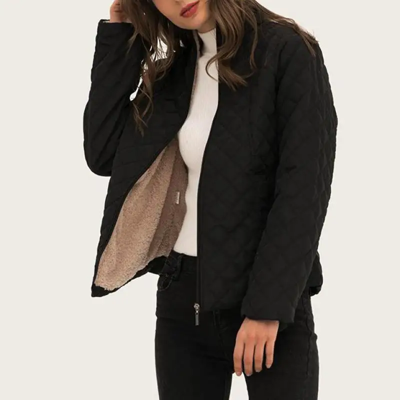 Зима 2019 офисная Дамская 8 однотонная одежда с заплатками Повседневная стоячий