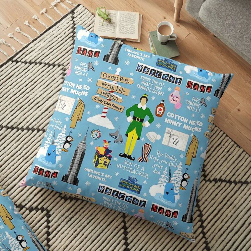 

Buddy the Elf collage Printed Christmas Pillowcase 2021 Decor for Home Merry Christmas Ornament Navidad Xmas Gifts