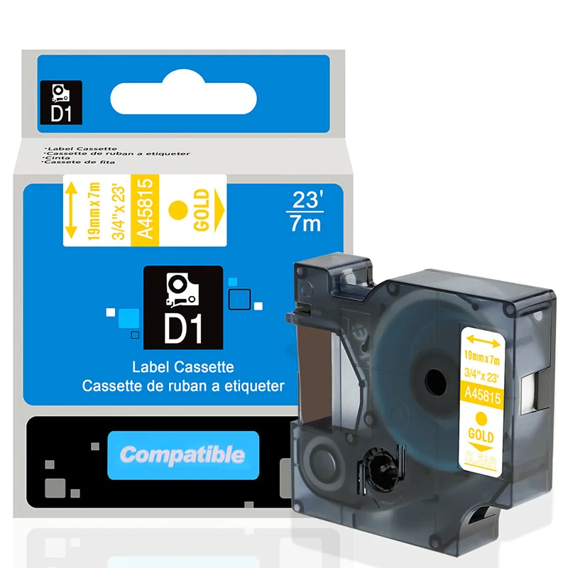 A45815 Labelife 1 шт. 45800 45803 19 мм DYMO D1 Стандартный ярлык совместимый для Dymo LabelManager 300 350 400 420P 450 этикетировщик - Цвет: A45815