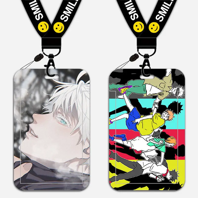 

Anime Jujutsu Kaisen Student Cartoon Cards Easy To Carry Meal Campus School Bus Card With Hanging Neck And Hanging Rope For Kids