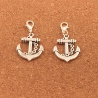 50pcs zinc alloy nautical anchor hope clasp european lobster trigger clip on charm beads c023 20 5x39mm