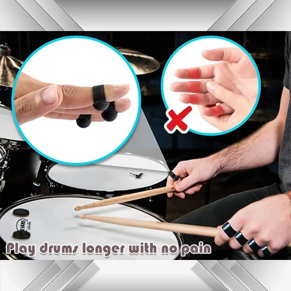 

4PCS Drum Finger Sleeves Percussion Instruments Parts Drum Finger Sleeve Knocking Playing Finger Cover For Steel Tongue Drum