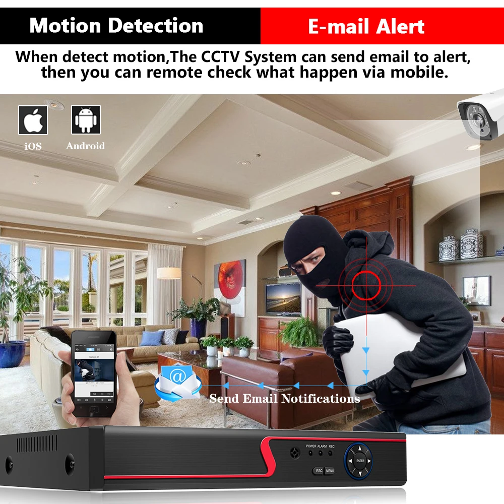 5MP 6in1 4CH HD TVI CVI AHD IP Security DVR Recorder H.265 Digital Video with Smart Motion Detection Playback for CCTV | Безопасность и