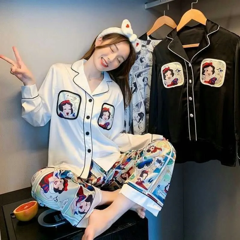 Disney Микки Маус женские pajamasTracksuit Демисезонный для женщин одежда сна пижамы с