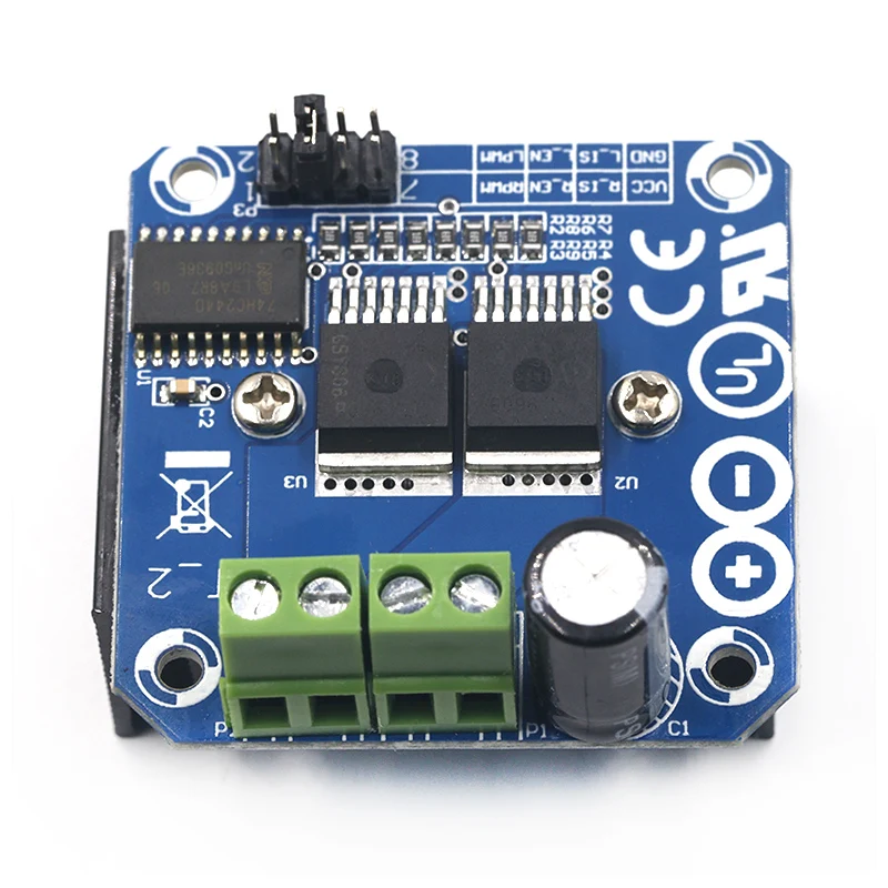 

Double BTS7960 43A H-bridge High-power Motor Driver module/ diy smart car Current diagnostic