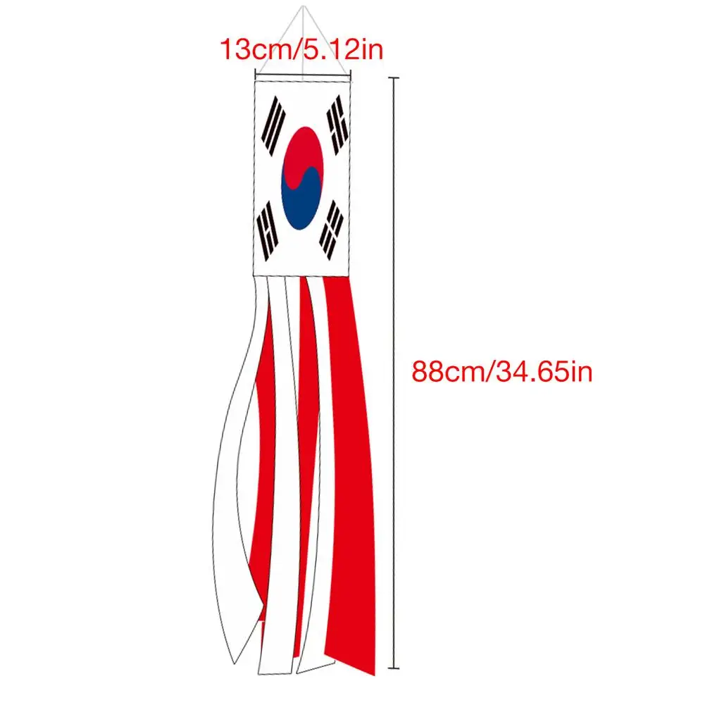 Настраиваемый флаг в полоску ветрозащитный Южная Корея полиэфирная ткань