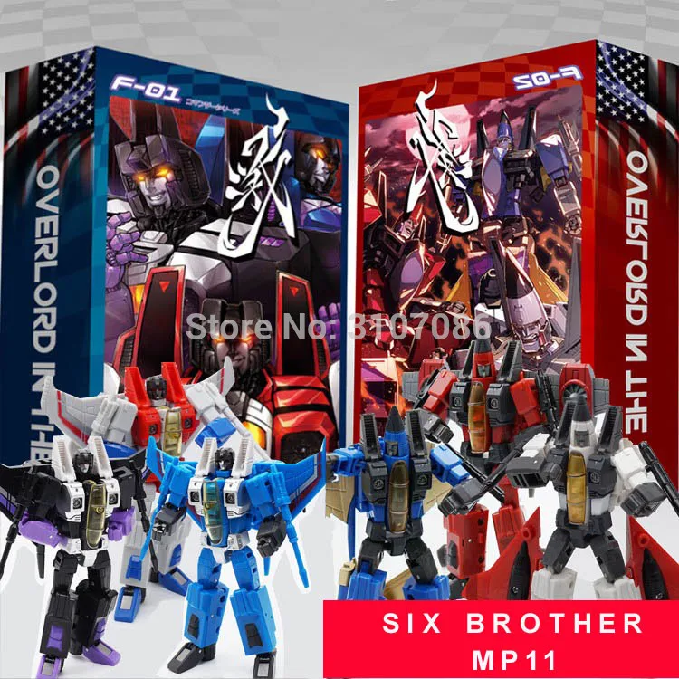 Трансформация MFT MP11 MP 11 F01 F02 Thundercracker Skywarp Star RedThunder thrug Dirge Ramjet F15 Aircraft Mode фигурные