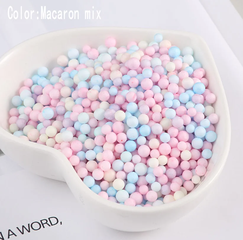 

DIY Stuff Mini Candy Color Rainbow Foam Ball Beads Slime Macarons Light Fake Sprinkles Dollhouse Bubblegum Decoden Resin Craft