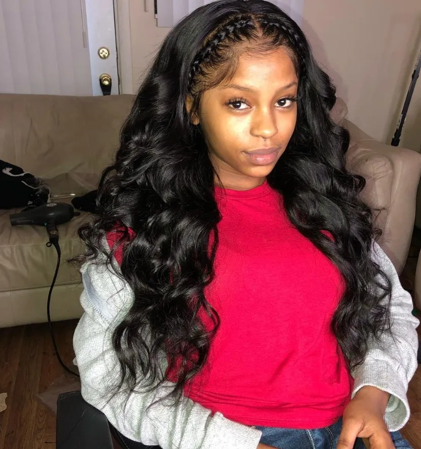 Luwin 13x6 волнистые длинные парики из натуральных волос на шнуровке бразильские