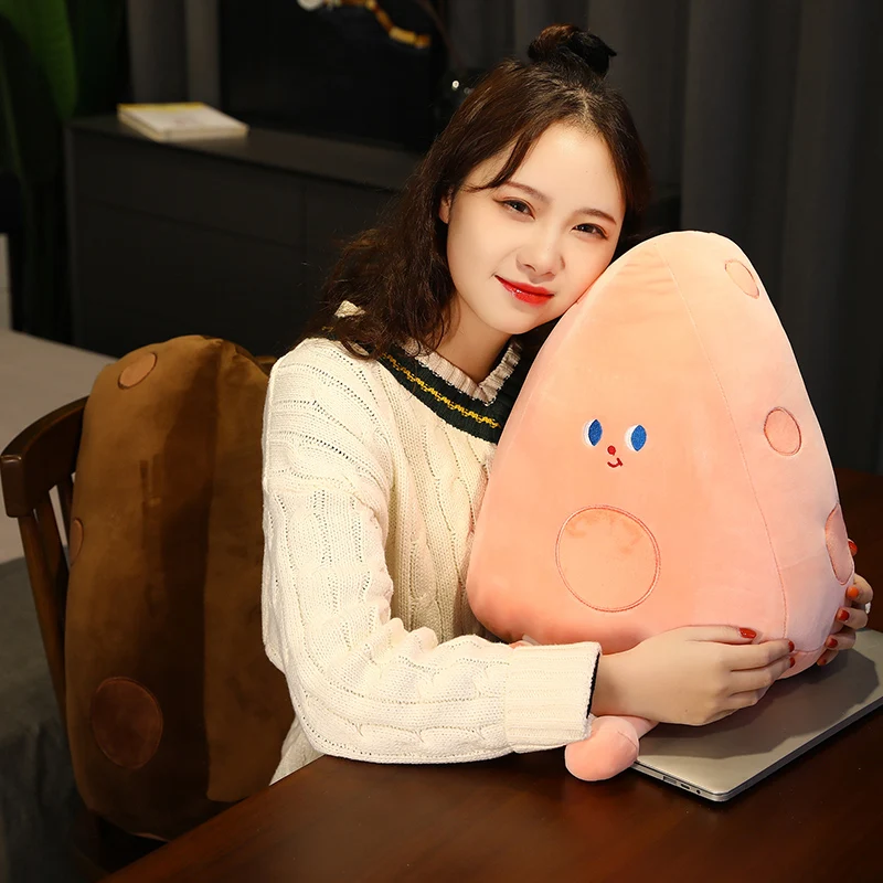 

1pc 25-45cm cute cheese plush pillow doll soft cartoon simulation food pillow blanket cushion for gift to child girlfriend