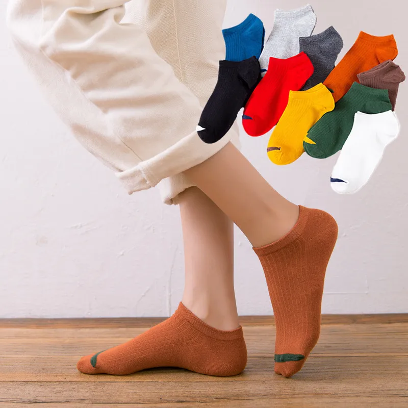 Мужские повседневные носки пара весенние мужские женские лодочные Носки дышащие