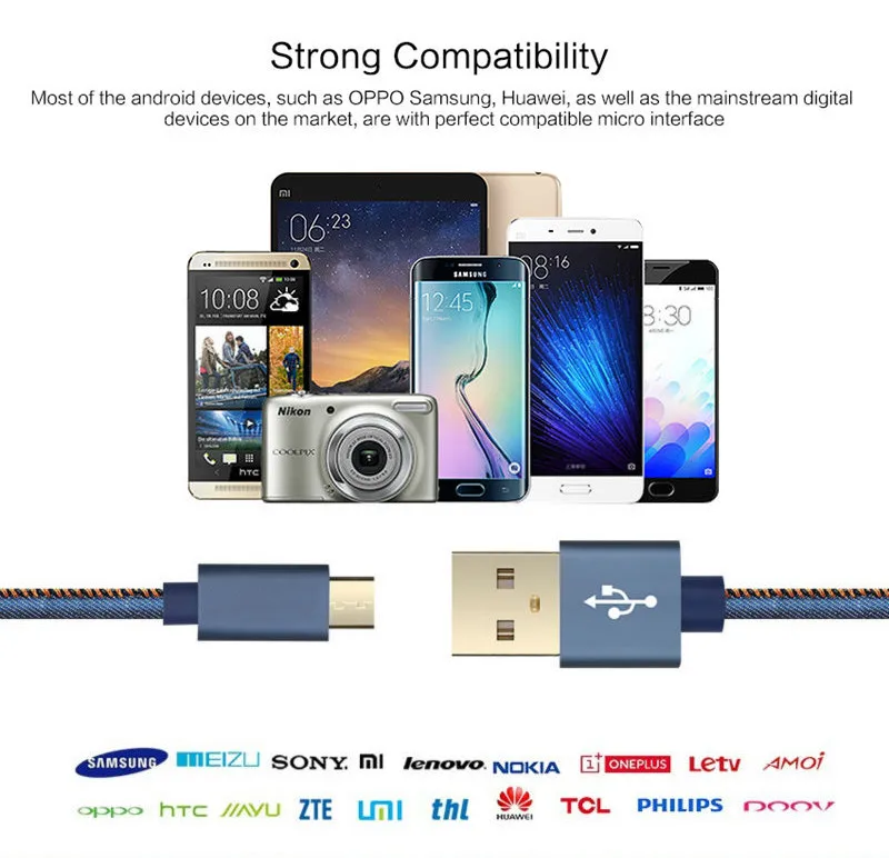 Качественный Micro USB кабель 3A Быстрая зарядка и синхронизация данных телефонный кабель для samsung huawei LG Xiaomi Android Micro Usb кабель для мобильного телефона