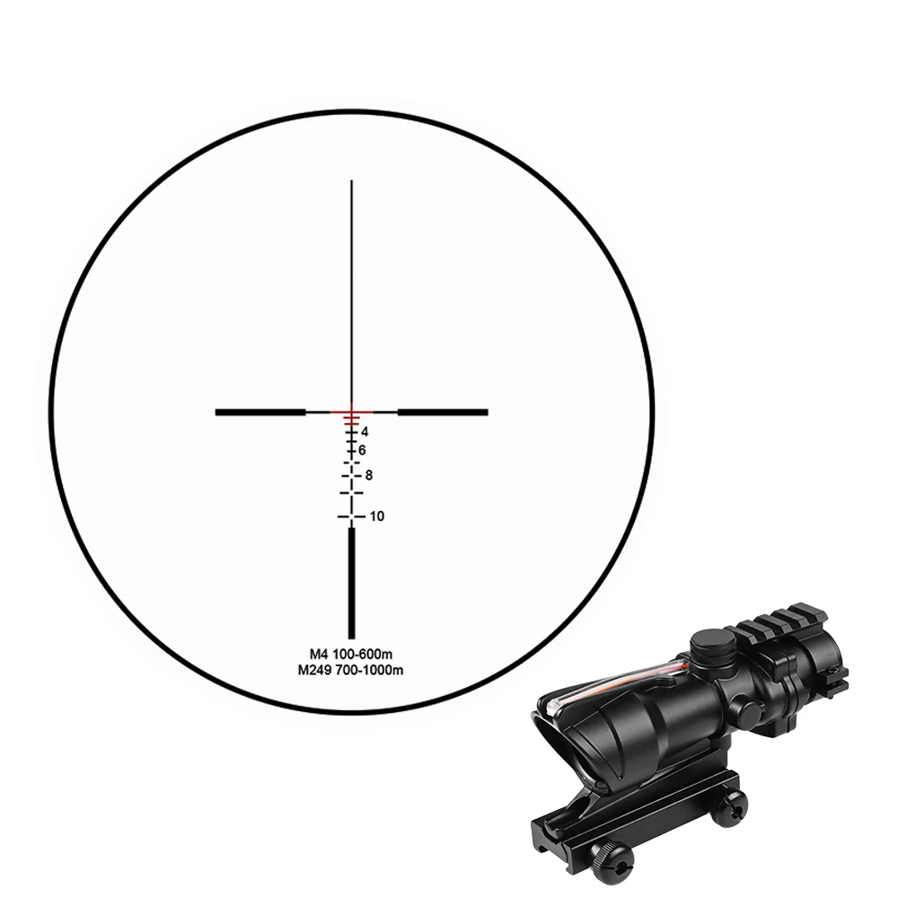 Голографическая Широкий формат ACOG 4x32 Red Dot прицел Красная Зеленая точка