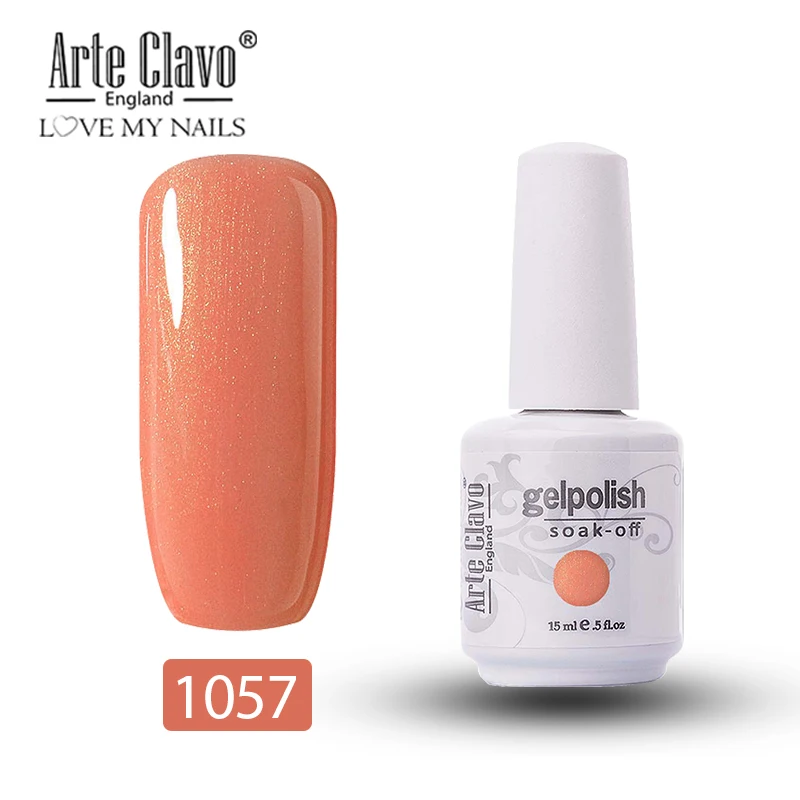 Arte Clavo 15ml New Color Gel Nail Polish UV Glitter Nail Gellak Matt Top Base Soak Off Nail Art Design Lacquer Nail Gel Varnish