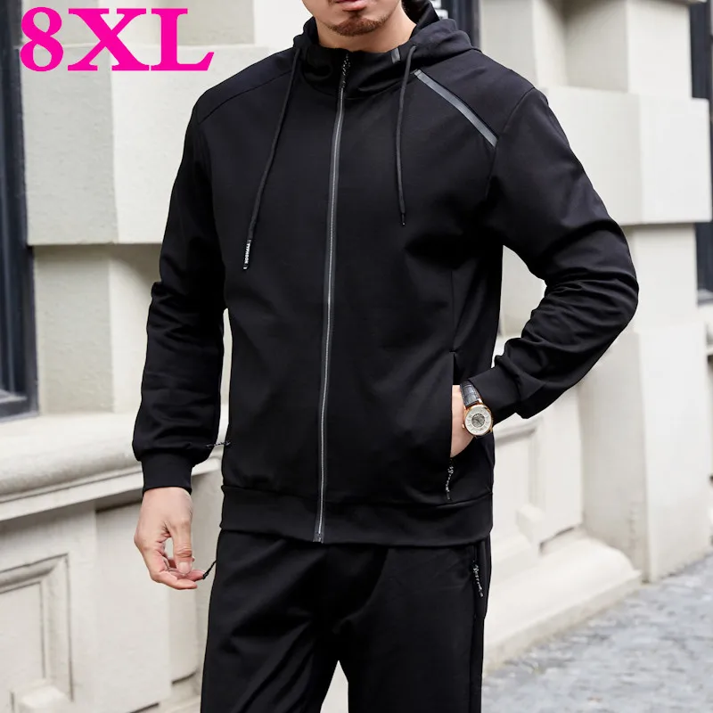 Мужской спортивный костюм из двух предметов большие размеры 8XL 7XL весна