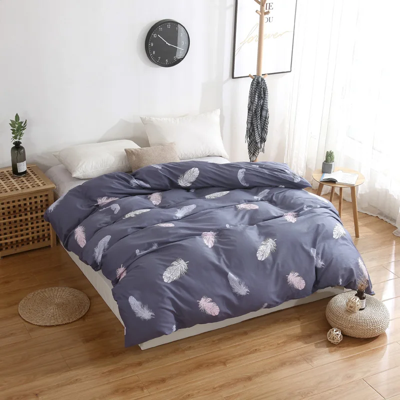 Современный простой пододеяльник в полоску двухслойный Королевский размер 1 шт.