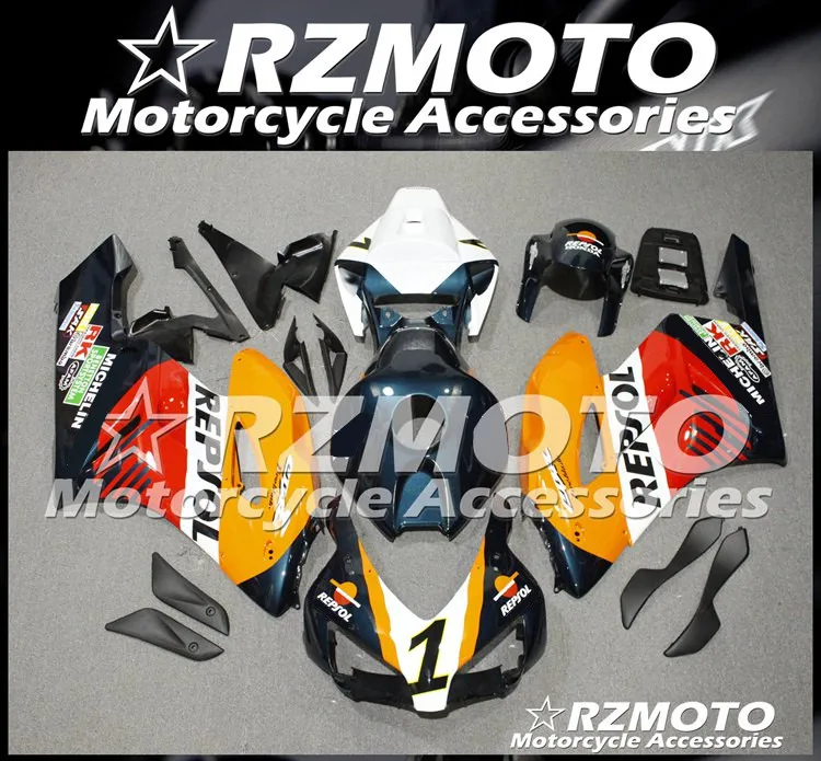 

New ABS Motorcycle whole Fairings kit Fit for HONDA CBR1000RR 2004 2005 04 05 CBR1000 Bodywork set Number 1