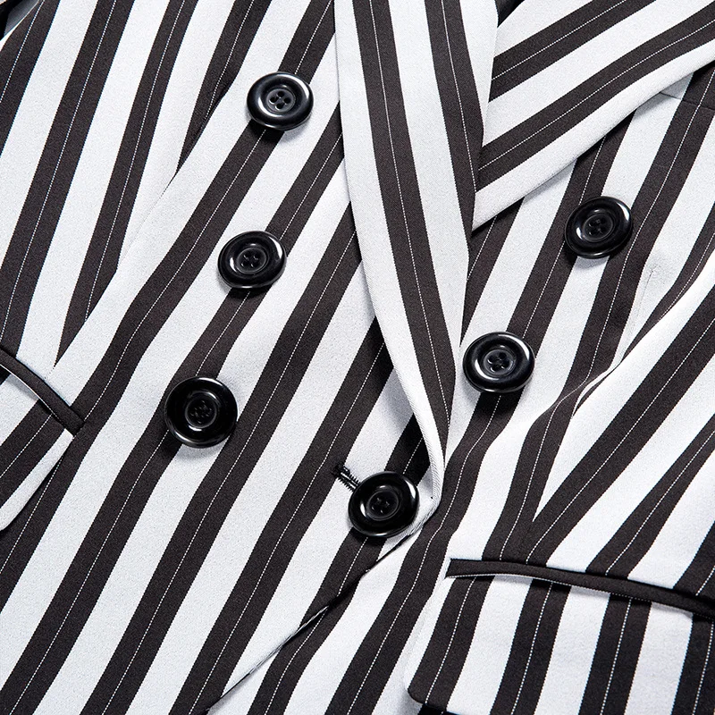 

2021 spring and autumn new suit women's simple and fashionable long-sleeved striped jacket